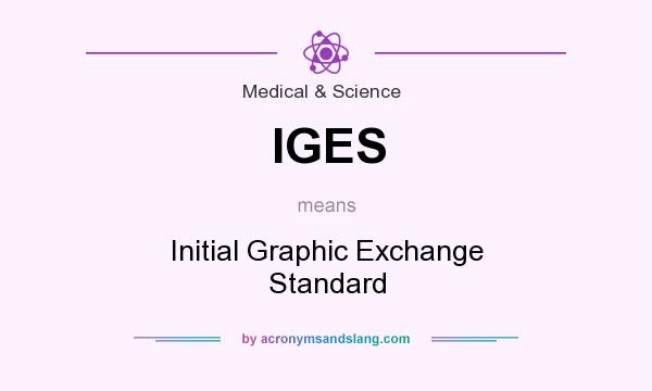 What does IGES mean? It stands for Initial Graphic Exchange Standard