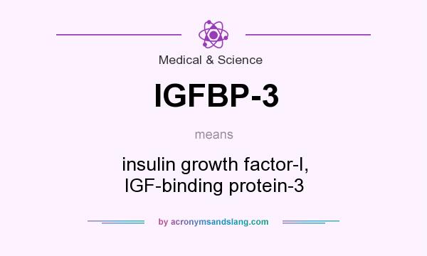 What does IGFBP-3 mean? It stands for insulin growth factor-I, IGF-binding protein-3