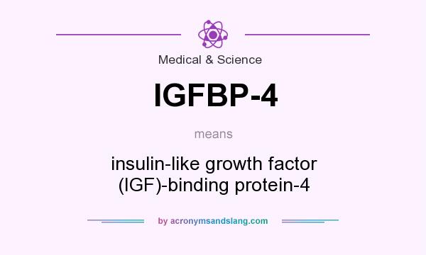 What does IGFBP-4 mean? It stands for insulin-like growth factor (IGF)-binding protein-4