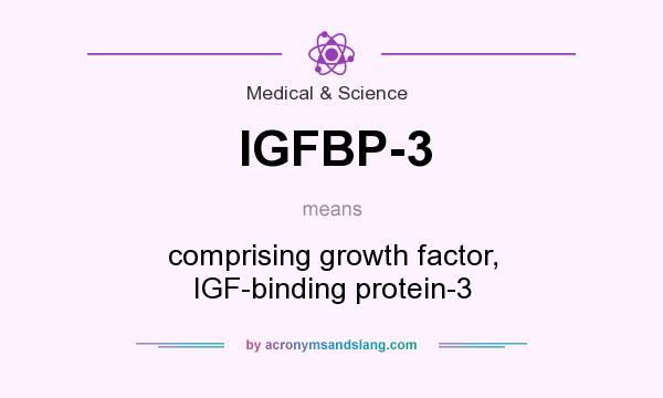 What does IGFBP-3 mean? It stands for comprising growth factor, IGF-binding protein-3
