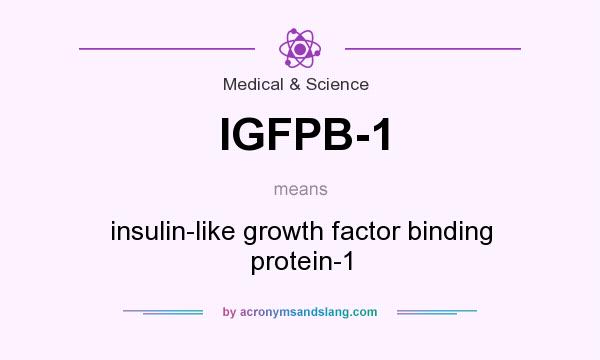 What does IGFPB-1 mean? It stands for insulin-like growth factor binding protein-1