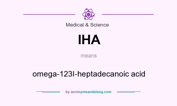 What does IHA mean? It stands for omega-123I-heptadecanoic acid