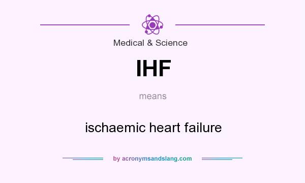 What does IHF mean? It stands for ischaemic heart failure
