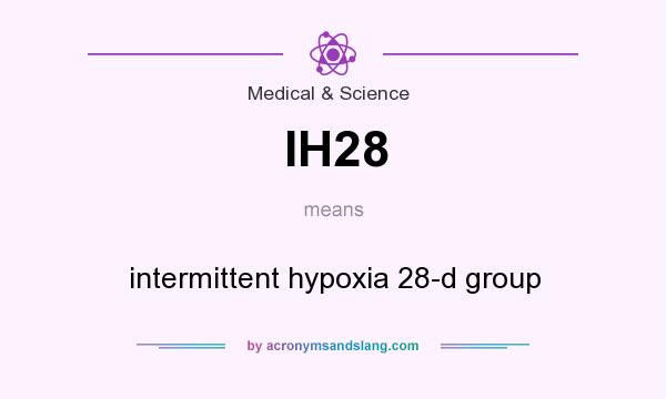 What does IH28 mean? It stands for intermittent hypoxia 28-d group