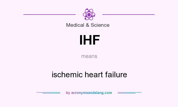 What does IHF mean? It stands for ischemic heart failure