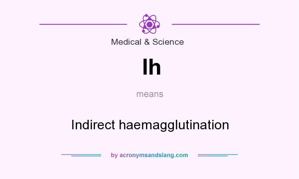 What does Ih mean? It stands for Indirect haemagglutination