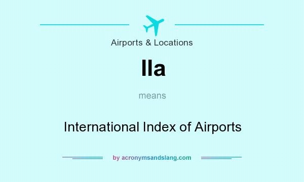 What does IIa mean? It stands for International Index of Airports