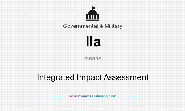 What does IIa mean? It stands for Integrated Impact Assessment