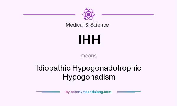 What does IHH mean? It stands for Idiopathic Hypogonadotrophic Hypogonadism