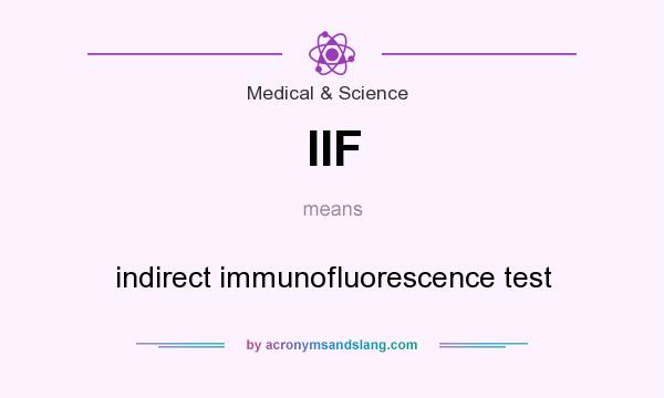 What does IIF mean? It stands for indirect immunofluorescence test
