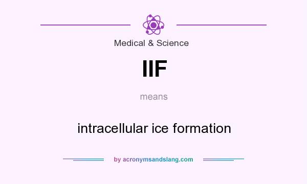 What does IIF mean? It stands for intracellular ice formation