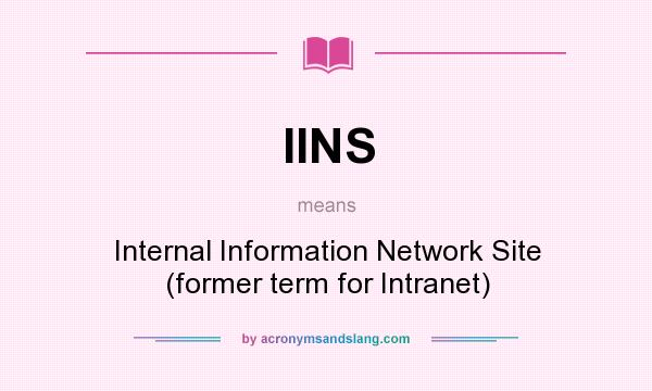 What does IINS mean? It stands for Internal Information Network Site (former term for Intranet)