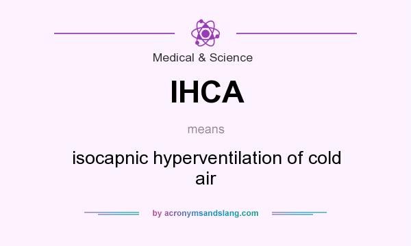 What does IHCA mean? It stands for isocapnic hyperventilation of cold air