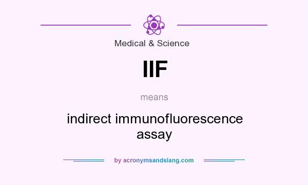 What does IIF mean? It stands for indirect immunofluorescence assay