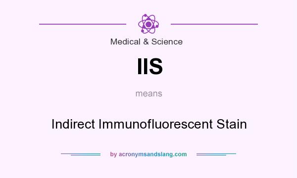 What does IIS mean? It stands for Indirect Immunofluorescent Stain