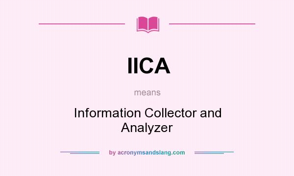 What does IICA mean? It stands for Information Collector and Analyzer