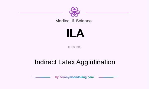 What does ILA mean? It stands for Indirect Latex Agglutination