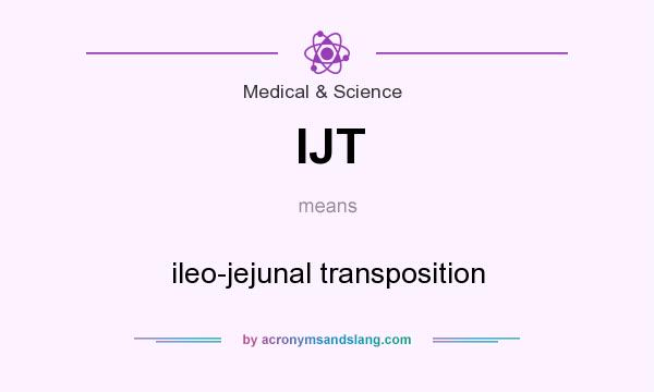 What does IJT mean? It stands for ileo-jejunal transposition