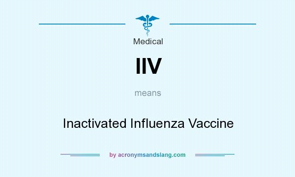 What does IIV mean? It stands for Inactivated Influenza Vaccine