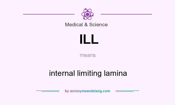 What does ILL mean? It stands for internal limiting lamina
