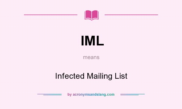 What does IML mean? It stands for Infected Mailing List