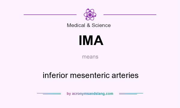 What does IMA mean? It stands for inferior mesenteric arteries
