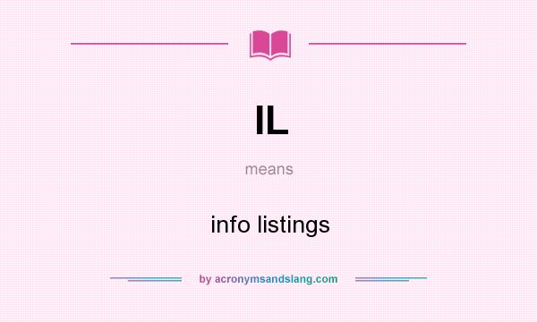 What does IL mean? It stands for info listings