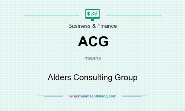 What does ACG mean? It stands for Alders Consulting Group