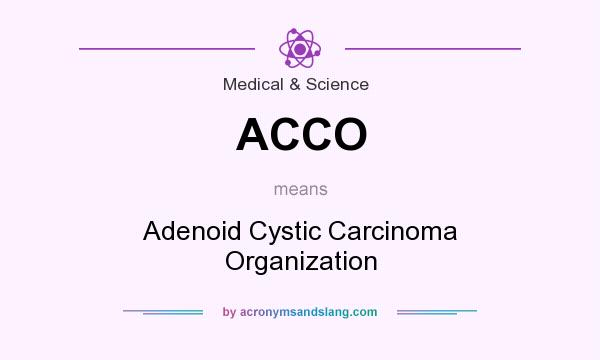 What does ACCO mean? It stands for Adenoid Cystic Carcinoma Organization