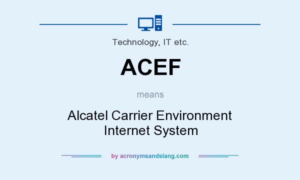 What does ACEF mean? It stands for Alcatel Carrier Environment Internet System