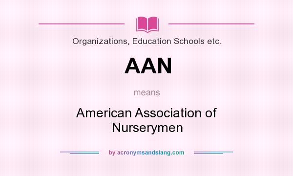 What does AAN mean? It stands for American Association of Nurserymen
