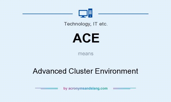 What does ACE mean? It stands for Advanced Cluster Environment