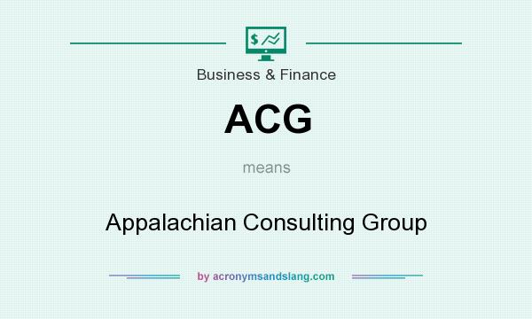 What does ACG mean? It stands for Appalachian Consulting Group