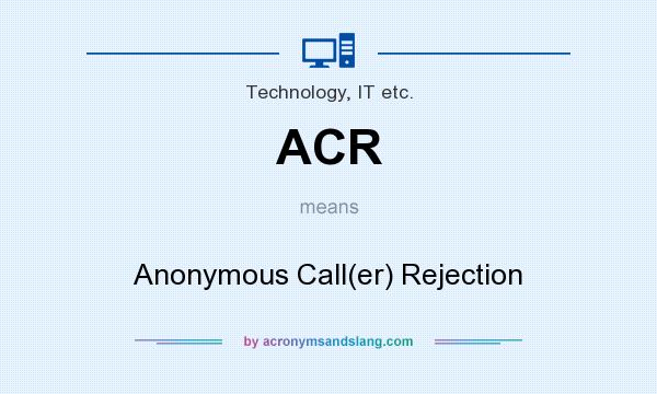 What does ACR mean? It stands for Anonymous Call(er) Rejection
