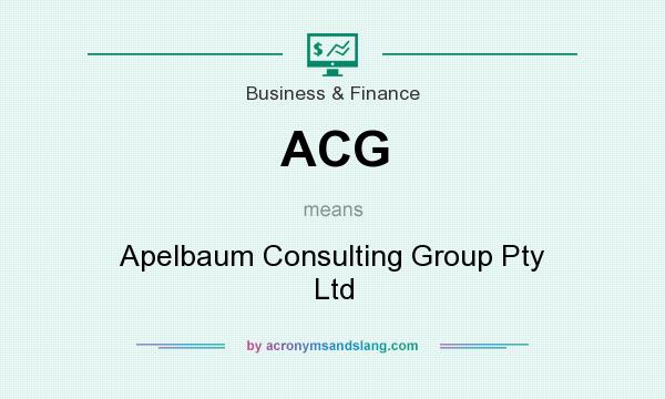 What does ACG mean? It stands for Apelbaum Consulting Group Pty Ltd
