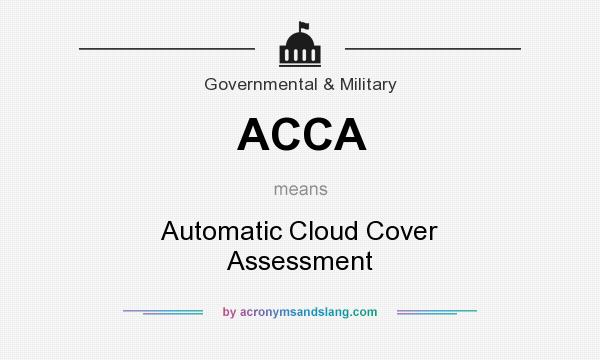 What does ACCA mean? It stands for Automatic Cloud Cover Assessment