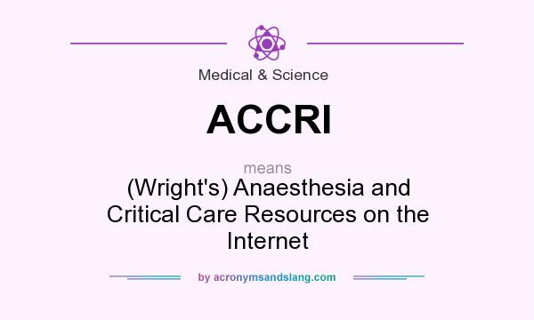 What does ACCRI mean? It stands for (Wright`s) Anaesthesia and Critical Care Resources on the Internet