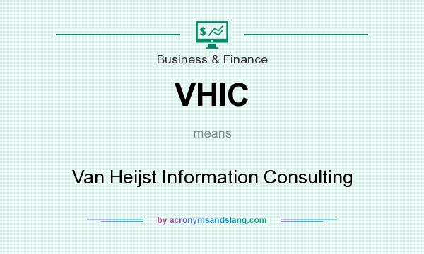 What does VHIC mean? It stands for Van Heijst Information Consulting