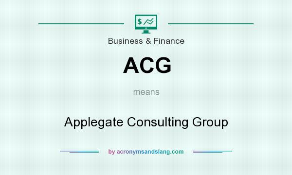 What does ACG mean? It stands for Applegate Consulting Group