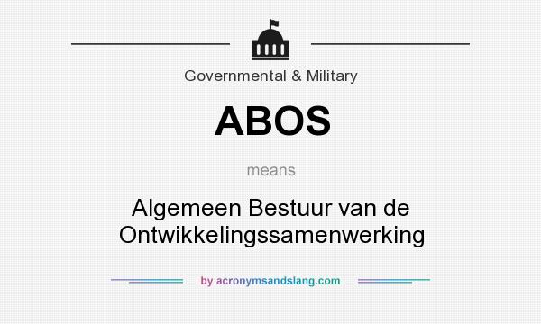 What does ABOS mean? It stands for Algemeen Bestuur van de Ontwikkelingssamenwerking