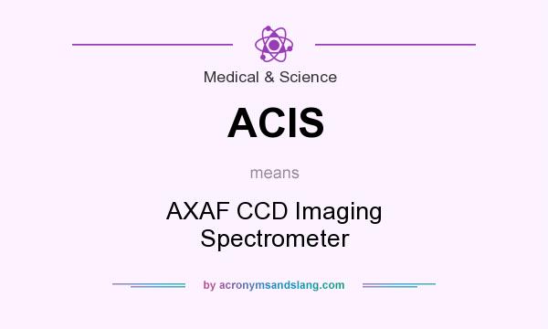 What does ACIS mean? It stands for AXAF CCD Imaging Spectrometer