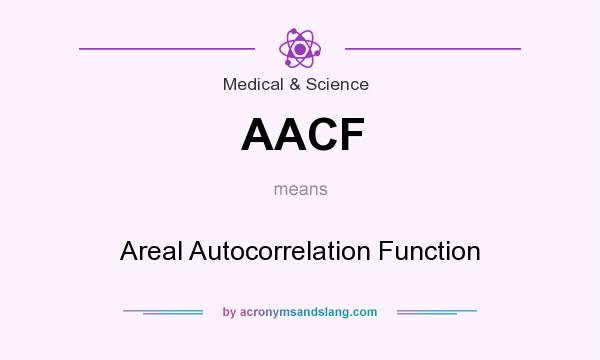 What does AACF mean? It stands for Areal Autocorrelation Function