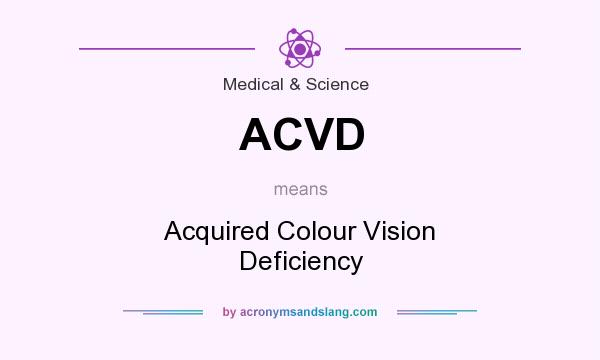 What does ACVD mean? It stands for Acquired Colour Vision Deficiency