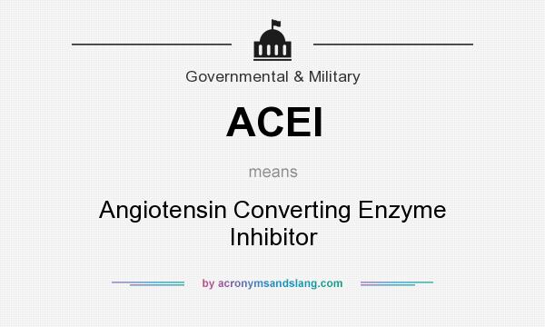 What does ACEI mean? It stands for Angiotensin Converting Enzyme Inhibitor