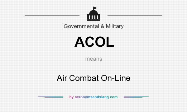 What does ACOL mean? It stands for Air Combat On-Line