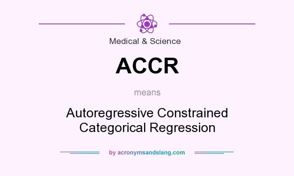 What does ACCR mean? It stands for Autoregressive Constrained Categorical Regression