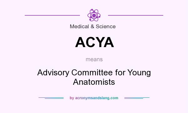 What does ACYA mean? It stands for Advisory Committee for Young Anatomists