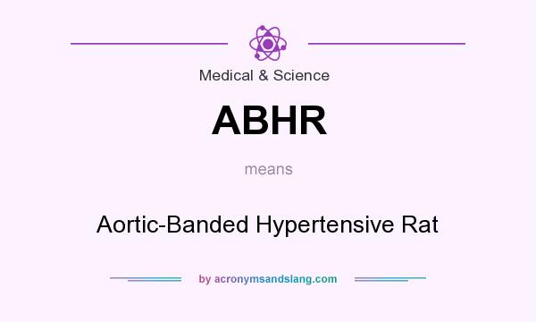 What does ABHR mean? It stands for Aortic-Banded Hypertensive Rat