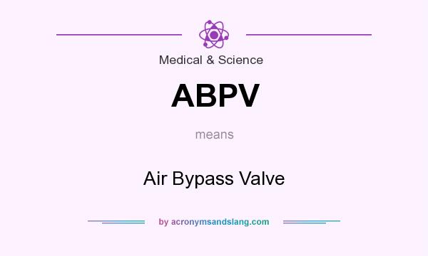 What does ABPV mean? It stands for Air Bypass Valve