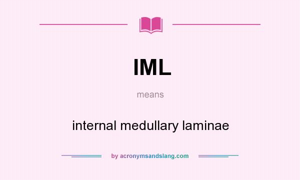 What does IML mean? It stands for internal medullary laminae
